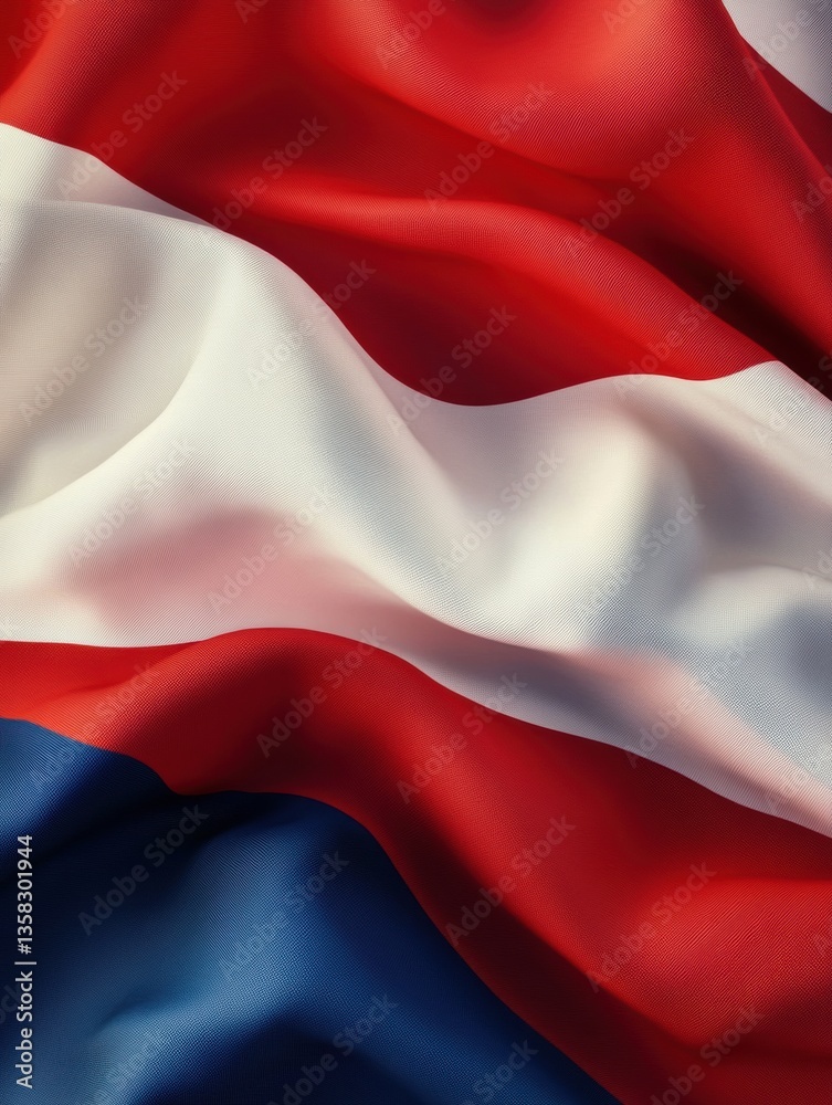 Aufkleber flag of a nation waving in the wind against a minimalistic background with soft natural lighting gen
