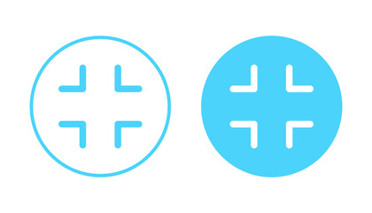 Fullscreen Icon vector. Expand to full screen sign and symbol. Arrows symbol