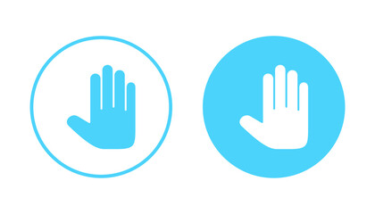 Hand icon vector. hand sign and symbol. palm