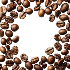 Roasted Coffee Beans Frame Dark Background
