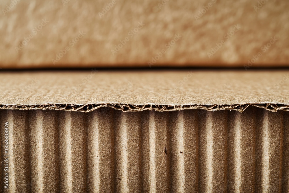 Poster torn cardboard texture showing detailed layers and irregular edges in natural light suitable for cra