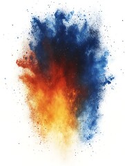 Colorful explosion of paints creating an abstract and vibrant design