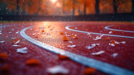 A track and field area for physical education