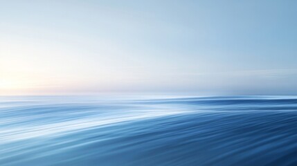 Fototapeta premium Vast Blue Snow Desert Landscape at Dawn