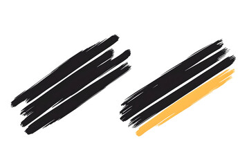 Abstract Illustration of Black and Yellow Scribble Stroke Paint Background
