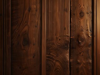 Realistic Wooden Background with Rich Brown Tones and Natural Grain Texture
