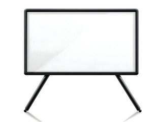 Illustration Isolated Empty Whiteboard for Presentation on Transparent Background