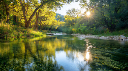 Obraz premium river in forest