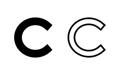 Fototapeta premium Copyright icon vector illustration. copyright sign and symbol