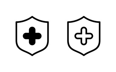 Health insurance icon vector illustration. Insurance document sign and symbol