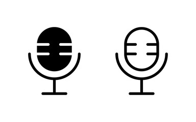 Microphone icon vector illustration. karaoke sign and symbol