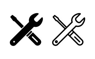 Repair tools icon vector illustration. tool sign and symbol. setting icon. Wrench and screwdriver. Service