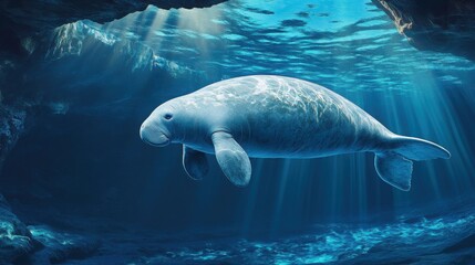 Underwater Cave Exploration with Soft Lighting