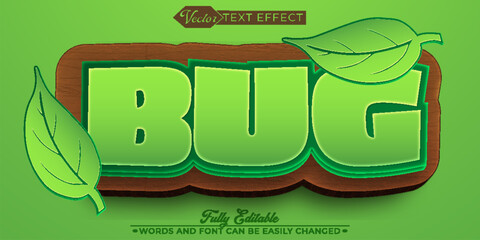 Cartoon Bug Vector Editable Text Effect Template © Anka Design