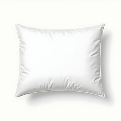 A single soft feather pillow isolated on white background