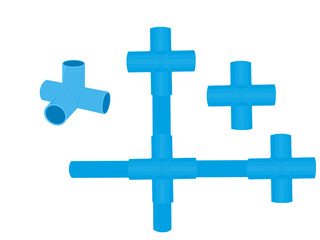 Obraz premium PVC faucet joint on white background