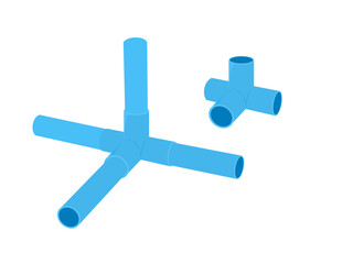 Obraz premium PVC faucet joint on white background