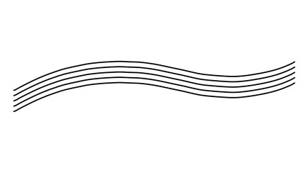 カラフル五線譜のかわいい音符のイラスト