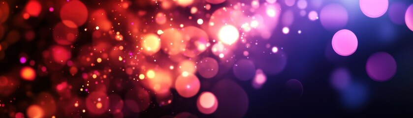 Abstract Red Pink Purple Bokeh Lights Festive Background for Design