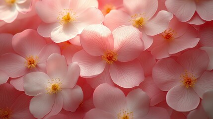 Delicate Pink Flowers Close-Up