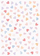 Abstract hearts love pattern. Wallpaper decoration. Seamless pattern. Vector illustration.