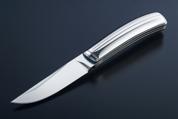 Sleek Silver Knife Luxury Cutlery Design.
