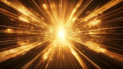 An artistic representation of golden light illuminating structured geometric patterns.