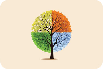 A Tree's Journey Through Time and Color