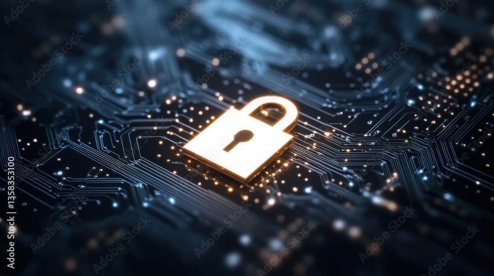 Poster Abstract Bright Representation of Data Encryption Technology Concept