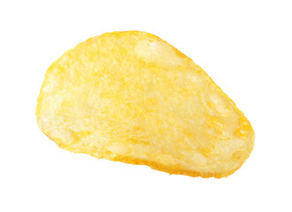 One tasty potato chip isolated on white