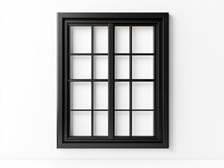Black window frame with divided panes (1)