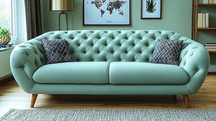 Modern, comfy couch in living room