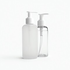 Minimalist lotion dispensers in a clean, modern style on a simple white background.