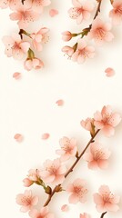 Fototapeta premium High-Quality Watercolor for Printing on Various Materials. Best Watercolor for Printing Artistic and Decorative Designs. Delicate cherry blossoms on a soft background.