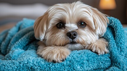 Cozy Dog in a Blanket
