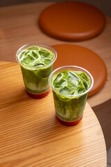 green matcha drinks