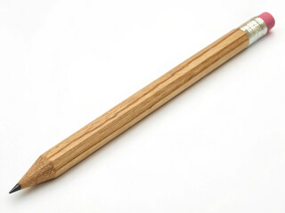 Obraz premium Mini Wooden Pencil on White Background