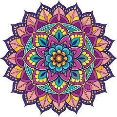 Ornamental Mandala Round Lace Pattern Design