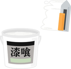 DIY用の漆喰ペーストと鏝