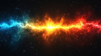 A dynamic burst of bright, colorful electric energy illuminates a dark background, symbolizing power, innovation, and high-voltage intensity with vibrant electric currents flowing dynamically.

