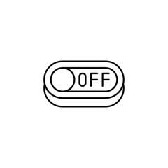 Off Button icon design with white background stock illustration