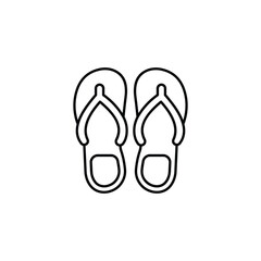 Slippers icon design with white background stock illustration