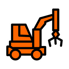 vector loader excavator