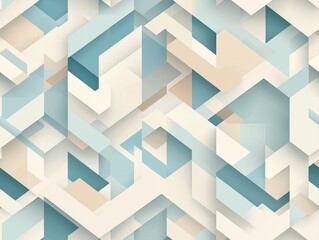 Abstract geometric pattern featuring soft colors and layered shapes, creating a modern and dynamic visual effect.