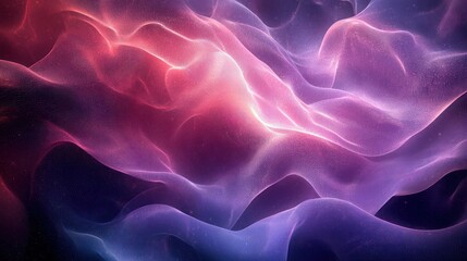 Obraz premium Abstract Nebula: Cosmic Waves of Purple and Pink