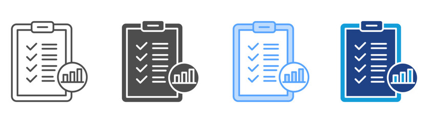 Data Analytics Icon Set Multiple Style Collection