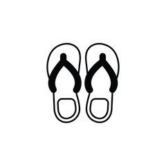 Slippers icon design with white background stock illustration