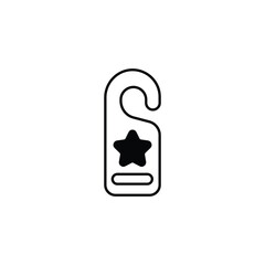 Door Sign icon design with white background stock illustration