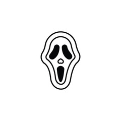 Scary icon design with white background stock illustration