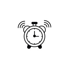 Morning Alarm icon design with white background stock illustration